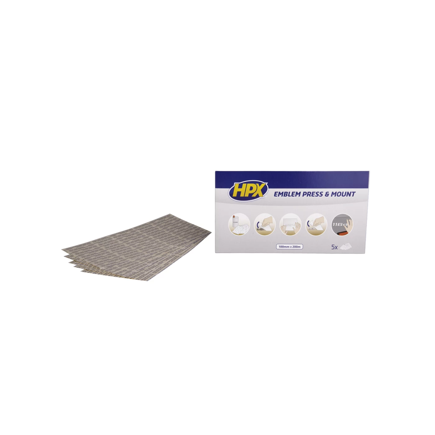 EP1020-Emblem_press_and_mount-Glue_strips-transparent_100mm_x_200mm-5425014225822 HPX EMBLEM PRESS & MOUNT - Slika 1